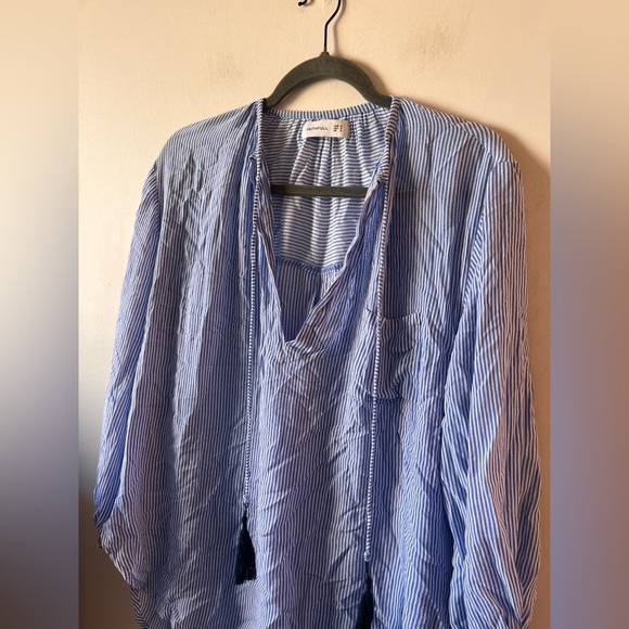 Faithfull the Brand Alice blue and white striped blouse - Picture 5 of 9